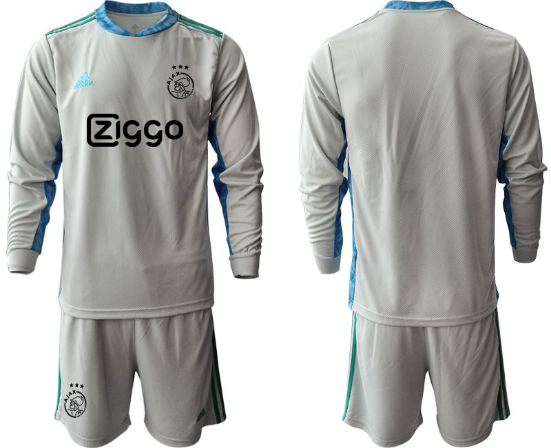 Men 2020-2021 club ajax gray long sleeve goalkeeper Soccer Jerseys